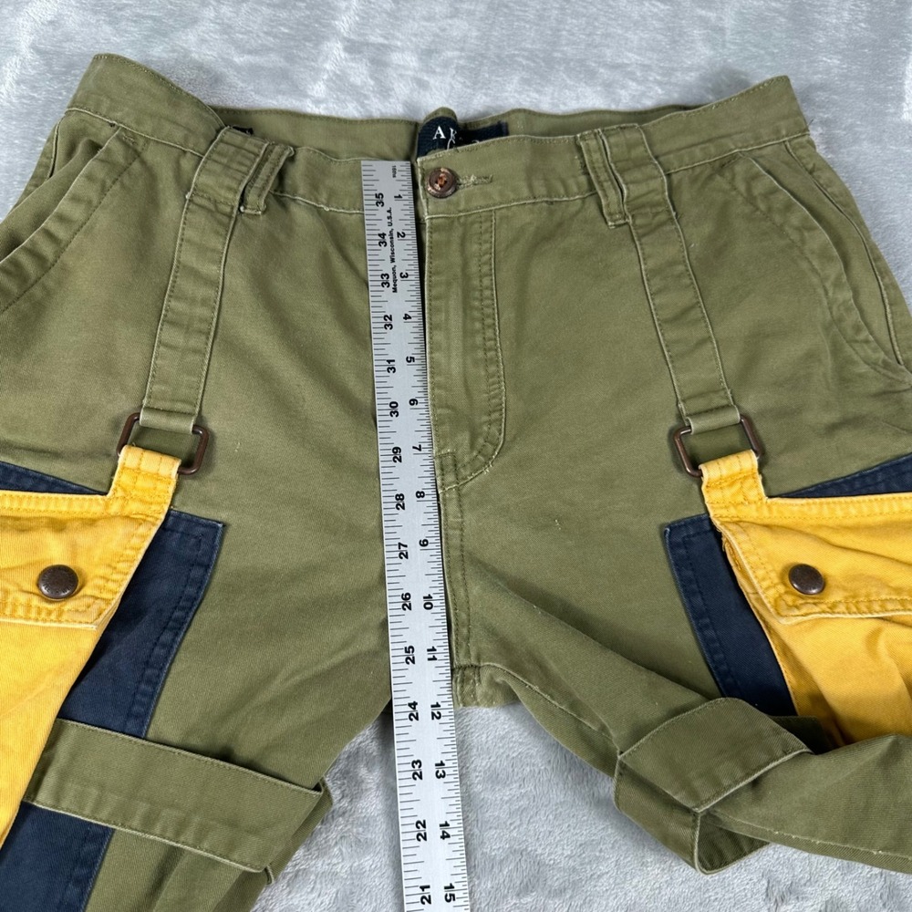 AKOO Driftwood Cargo Pants Mens 36 Green Colorblock Big Oak Fit Utility Gorpcore - Picture 6 of 12